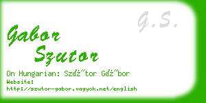 gabor szutor business card